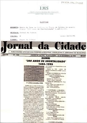 Zumbi "300 anos de Imortalidade" 1685-1995