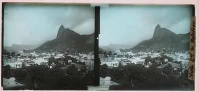 Corcovado e bairro de Botafogo vistos do morro do Pasmado