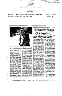 Werneck lança "O Desatino da Rapaziada"