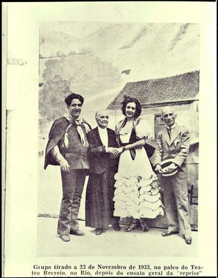 Vicente Celestino, Chiquinha, Gilda e Viriato (reprodução de livro)