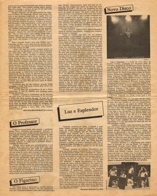 O professor / O figurino / Luz e esplendor / Novo disco