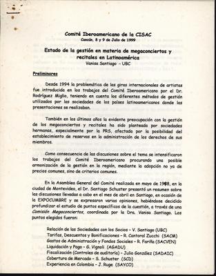Estado de la gestión em materia de megaconciertos y recitales em Latinoamerica