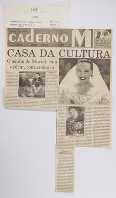 Casa da Cultura. O sonho de Muriel: com açucar, com arsênico