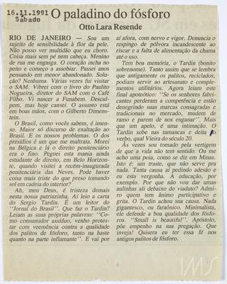 O paladino do fósforo