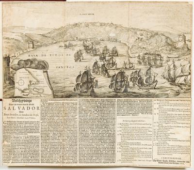Beschryvinge Van't in-nemen van de Stadt Salvador Inde Baya de todos os Sanctos in Brasil, door den E. Admirael Jacob V Villekes