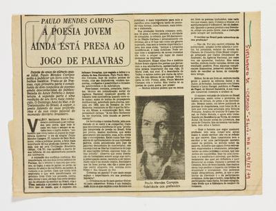 A poesia jovem ainda está presa ao jogo de palavras