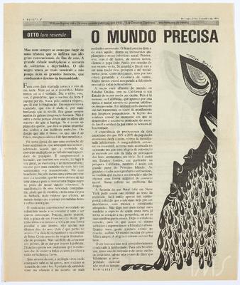 O mundo precisa de gente feliz