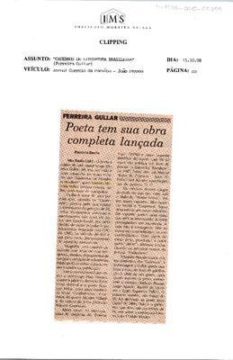 Ferreira Gullar: Poeta tem sua obra completa lançada