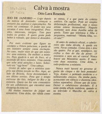 Calva à mostra