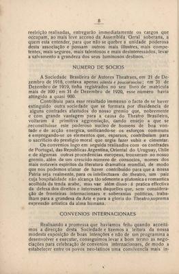 Relatório da Sociedade Brasileira de Autores Teatrais