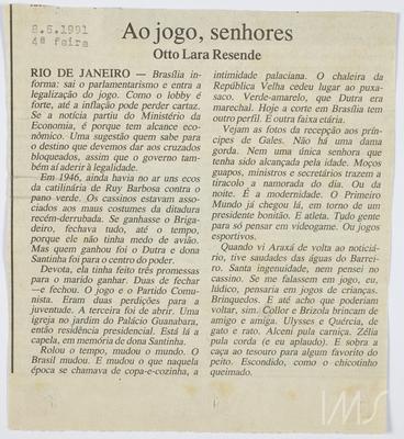 Ao jogo, senhores