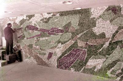 Sede da Unesco - mosaico de pedras naturais de Jean Bazaine