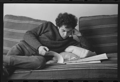 Luiz Carlos Ripper e Lena, na casa de Jorge, antes de viagem para locações do filme do Caca Diegues