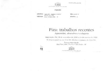 Piza: trabalhos recentes