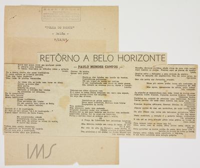 Retorno a Belo Horizonte