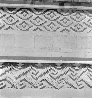 Detalhes da fachada do Palácio de Mitla