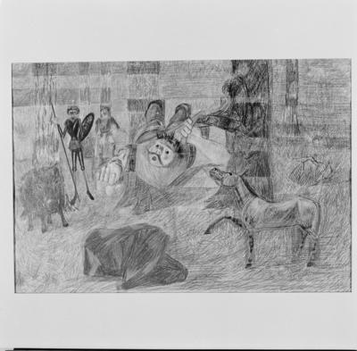 Série Dom Quixote de Cândido Portinari - O sonho azul de Sancho Pança