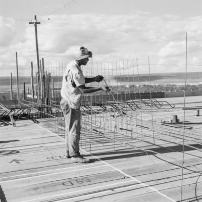 Trabalhadores na construção de Brasília