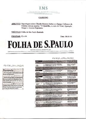 Reestréia -O Quatrilho;Passarela