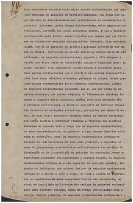 Contrato acerca do pagamento de direitos autorais