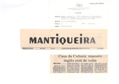 Casa da Cultura: maestro inglês está de volta