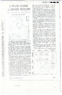 A terceira dimensão no romance brasileiro