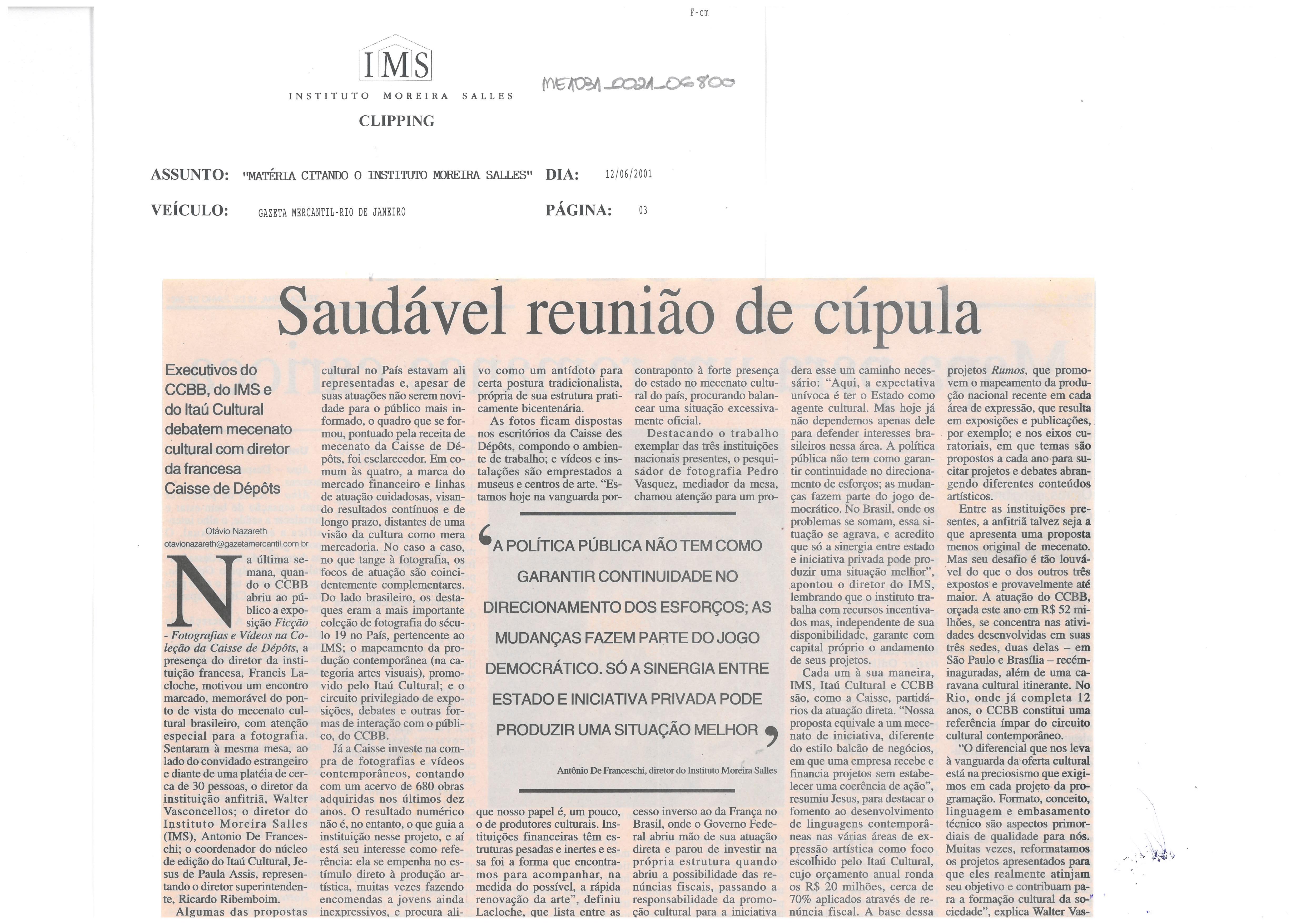 Saudável reunião de cúpula