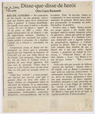 Disse que disse de herói