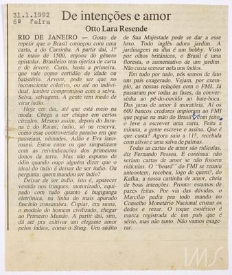 De intenções e amor