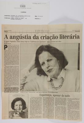 A angústia da criação literária: Lygia Fagundes Telles lança hoje os "Cadernos de Literatura", que enfocam sua obra