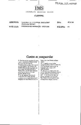 Contras as vanguardas