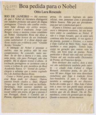 Boa pedida para o Nobel