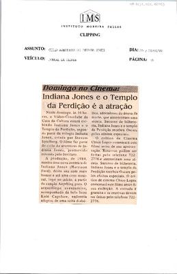 Domingo no Cinema: Indiana Jones e o Templo da Perdição é a atração