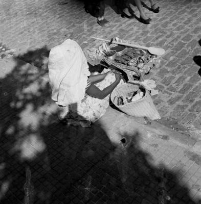 Vendedora de acarajé na procissão de Nosso Senhor dos Navegantes