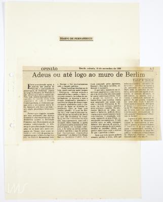 Adeus ou até logo ao Muro de Berlim