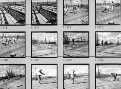 Trabalhadores na construção de Brasília