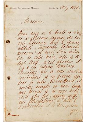 [Carta de August Wilhlem Eichler a João Barbosa Rodrigues]