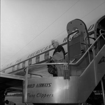 Chegada de Amalia e Alexander Fleming ao Brasil