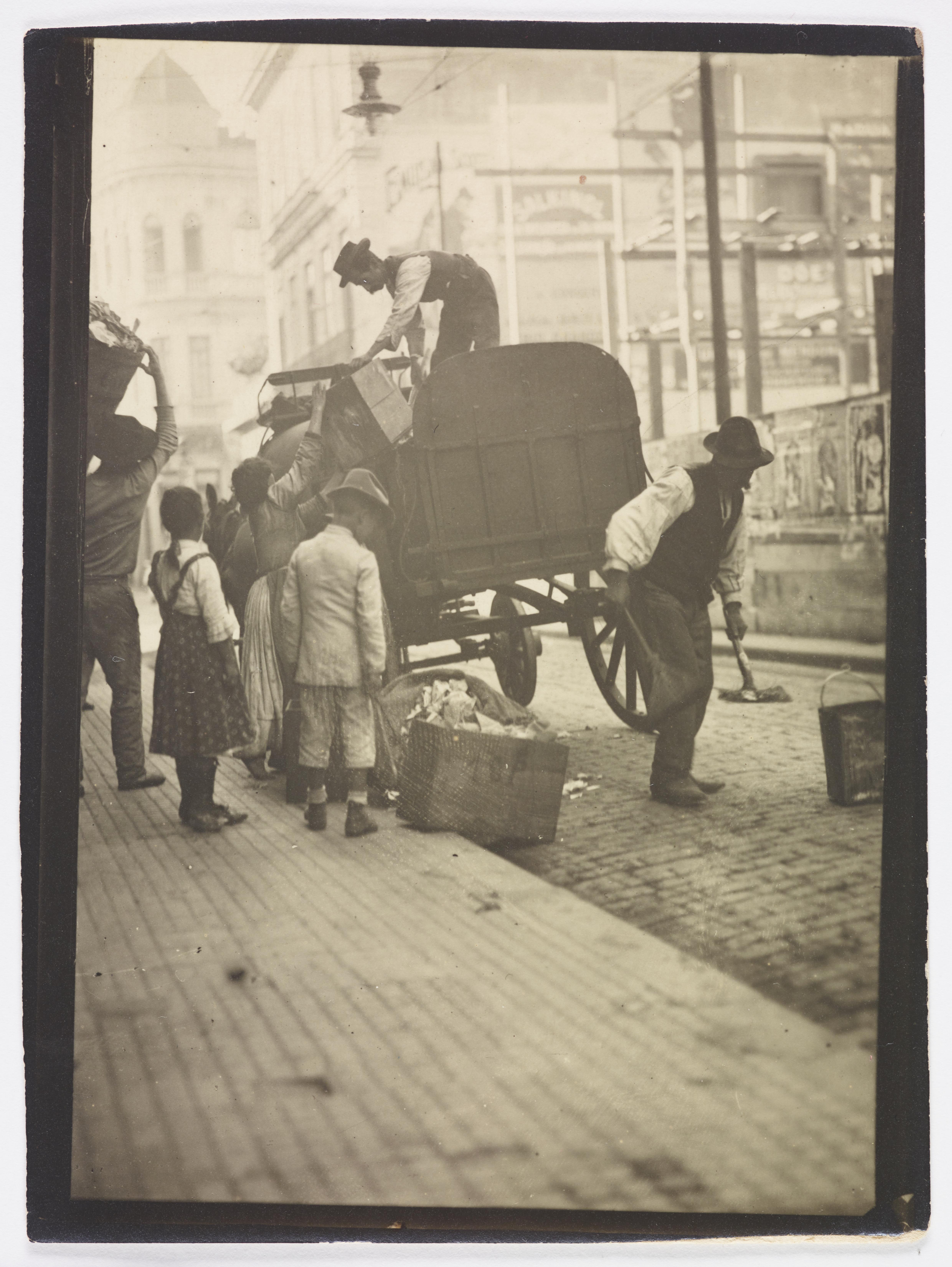 Carroça de coleta de lixo