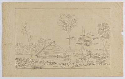 Habitação dos Apiacás [Apiaká] sobre o rio Juruena