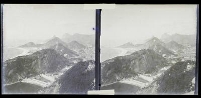 Morro da Urca, Praia Vermelha e Praia de Copacabana vistos do Morro do Pão de Açúcar