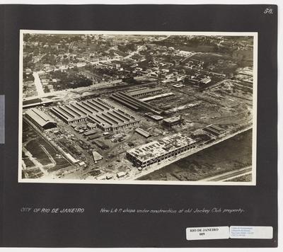 Novas estruturas da Light and Power Company ​​em construção, em uma antiga propriedade do Jockey Club