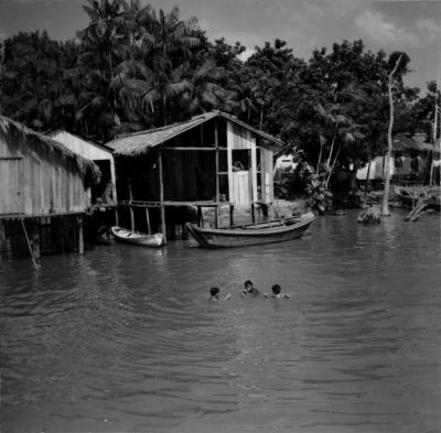 Rio Guamá, palafitas flutuantes