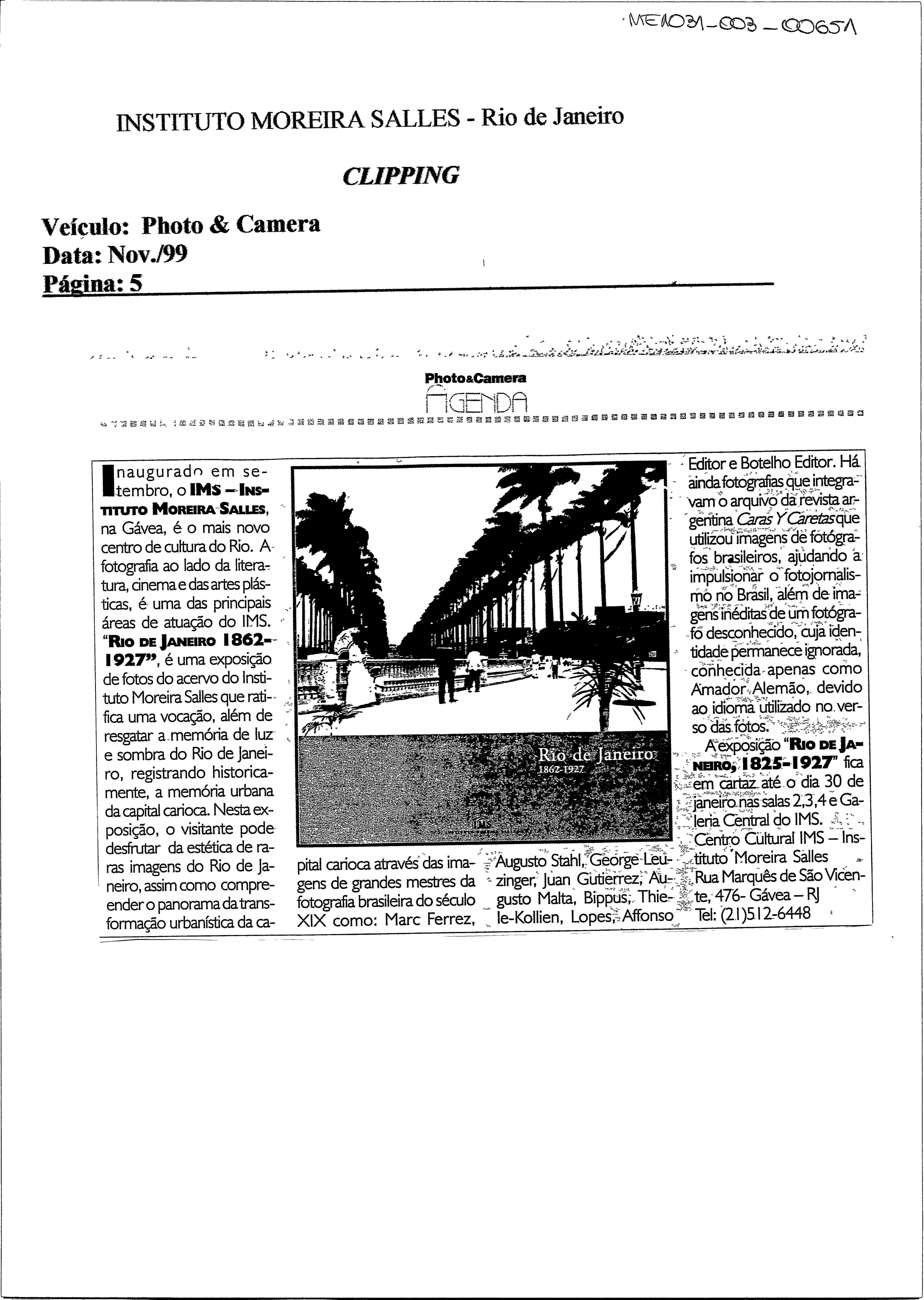 Foto e Camera: Agenda