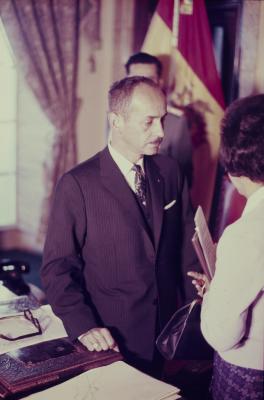 Hugo Banzer em entrevista para imprensa