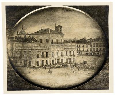 Paço da Cidade, reprodução do primeiro daguerreótipo tirado na América do Sul (Reprodução)