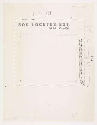 Bos locutus est (o boi falou)