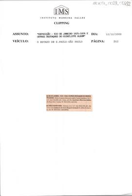 Rio de Janeiro 1825-1826 e outros destaques do Highcliffe Álbum.