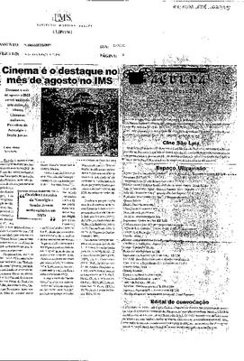 Cinema é o destaque no mês de agosto no IMS