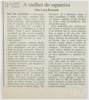 A mulher do sapateiro